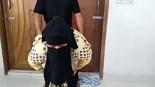 Desi auntie gets dirty while cleaning