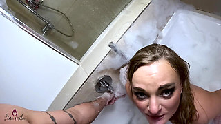 100% Amateur Foam Slut?! Facial Cum: Naked and Wet Fucked!