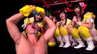Asian schoolgirl enjoy group sex