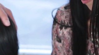 Asian stepmom and teen share boyfriends white cock