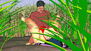 The brother-in-law left the sister-in-law in the field. Devar Bhabhi Ne Khet Mein Ki Chudai