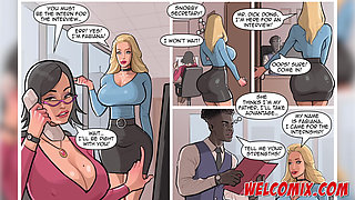 Hot blonde getting a job! Job Interview! - Anacondas