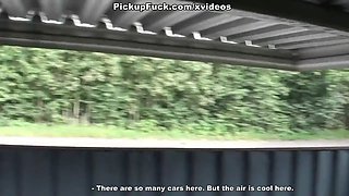 Fuck young girl at the bus stop