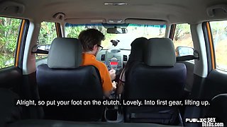 Inked Asian Babe Pussy Licked By Driving Tutor During Sex