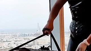 Latex Queen Pegging Sissy Male Slave
