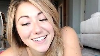 Blonde teen Sierras first erotic masturbation video