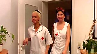 Two stunning German babes getting fucked by some hard cocks