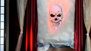 Latex slut solo anal masturbation