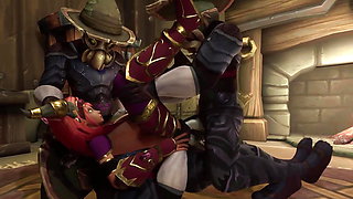 Foursome Gangbang Double Penetration - Warcraft Parody