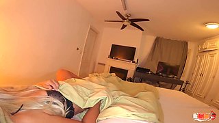 Sharing Bed with Sexy Stepmom and She Asks Me to Fuck Her in All Her Holes, I Cum Twice in Her Ass