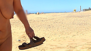 Kinky Couple Big Ass Curvy Nudist Sex In Maspalomas Dunes POV