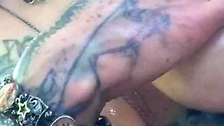 Oiled Tits Big Pierced Nipples in the Woods