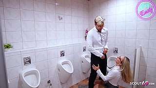 Two Nymphomaniac German Waitresses have Lovemaking with her guests at Restaurant - Hard fuck