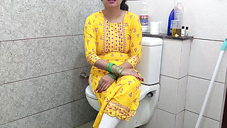 Indian hot step mother fucked step son dirty in washroom in hindi audio