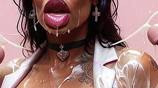 Curvy Nurse BDSM Hard Sex, Curvy Woman with Big Tits Sucking Big Dick, Slave Woman