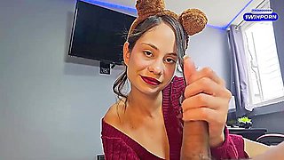 Stepbrother pulverizes me rough and I enjoy it - horny stepsister creampied!