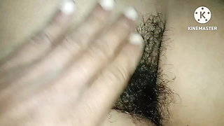 Bhabhi's beautiful hairy pussy.