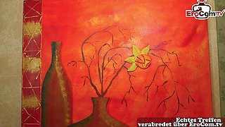 German blonde aunty fucks with her stepnephew