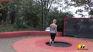 Katerina Hartlova Naked Park Workout - Big Tits Bouncing While Jumping & Running