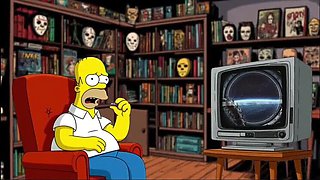 Halloween Hentai: Alien Simpsons Wife in Latex Costume Fucks Husband Hard in Wet Pussy