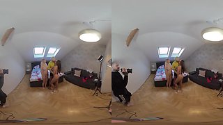 Stepdad Rimming Threesome w Submissive College Girls - PornoDanVR