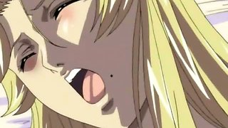 Stockinged hentai seductress getting little cooshie licked
