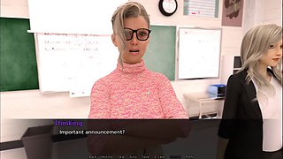 Naturist, naturist game, school girl fart face