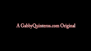Gabby Quinteros Sexy Cell Phone Stretching