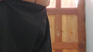Camera in Public Bathroom Records Big Ass