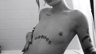 Small titted brunette amateur anal nailed at home