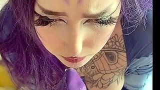 Fetish babe sucking pov cock