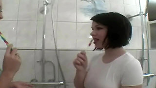 Lesbians Under the Shower