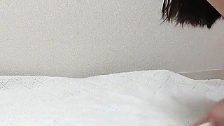 Girls-only Apartment in Japan a Room Where Busty Girl in Too-small Miniskirt Uniform and Thong Panties Is Cleaning Apartment