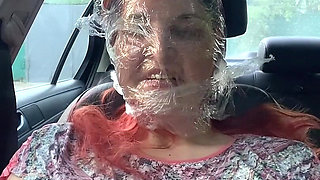 Plastic Wrap Breathplay in Car Outdoor