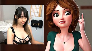 Getting schooled by aunt-in-law Cass while playing Fortnite