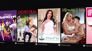 ADULT TIME - Naughty Petite Aria Valencia Gets LESBIAN GANGBANGED By Wild Stacked MILFs