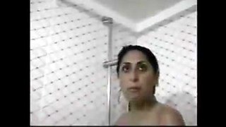 Turkish lesbian at showers