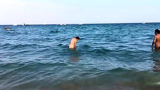 Blonde and brunette having group sex