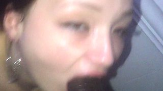 Big cock EXGF interracial busty geek coed blowjob