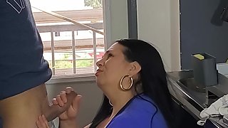 MILF Fucked in Kitchen Home Alone
