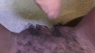 Big Fat White Cock Fucks Ebony Hairy Cunt - Amateur Creampie