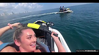 Jetski POV Fuck with Wild Mackenzie Mace and Aquatic Voyeurs. I Love Miami!!