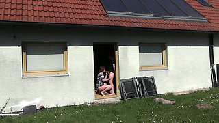 Brazenly Fucked at the Open Door