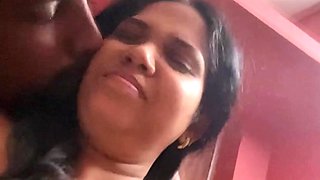 Busty girl with a great figure is fucked by an Indian