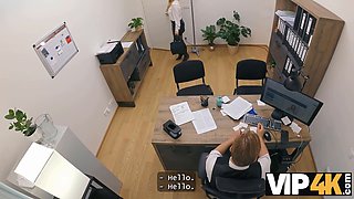 Maya Labeunt loaned her tight pussy to lucky stud in the office