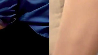 Sub on His Knees with His Balls Chained Behind Him Has His Cock Milked and Orgasms Ruined 4 Times in a Row