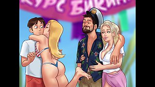 Outdoor sex with the biggest natural cock and massive boobs