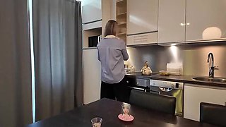 Busty Turkish Stepmom Qombol Gives Homemade Blowjob While Dad's Away