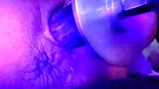 Whores Sloppy Cunt Machine Fucked with Giant Dildo