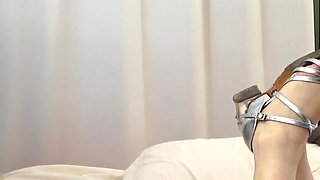 Student gets a private lesson on anatomy while on a field trip from his teacher